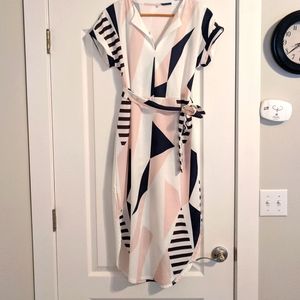 Midi dress, tie waste, size medium